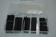 Heat Shrink Black 100 Piece 7 Sizes Kit